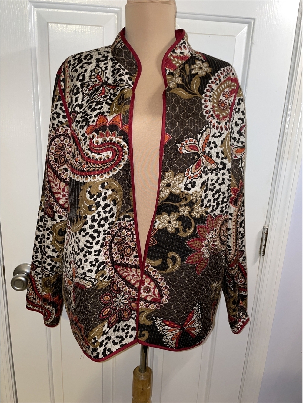 Alfred Dunner Women’s Floral Blazer Jacket Coat Quilted Size 12